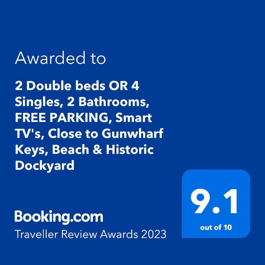2 Double Beds Or 4 Singles, 2 Bathrooms, Free Parking, Smart Tv'S, Close To Gunwharf Quays, Beach & Historic Dockyard Portsmouth Esterno foto